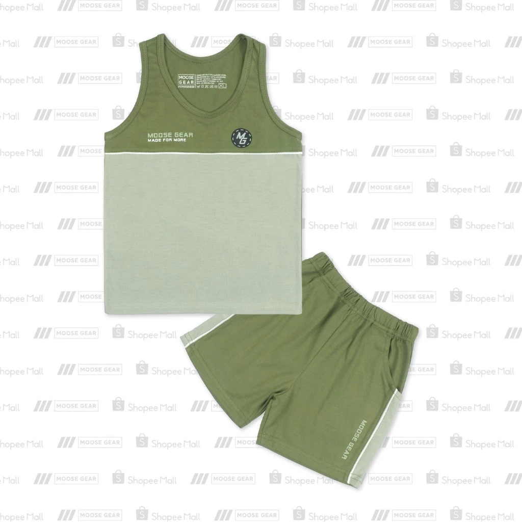Green Combi Sando With Short Set 