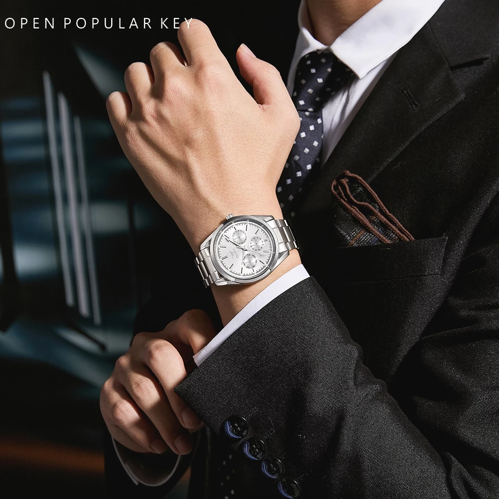 Steel Quartz Luminous Wristwatch